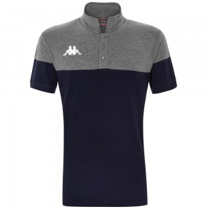 Men Kappa 4 Football Pianetti Polo Shirt Navy | UW6324587