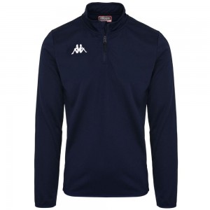 Men Kappa 4 Football Tavole Sweater Navy | SH4195036