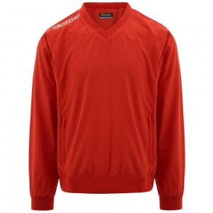 Men Kappa 4 Golf Sewind Sweater Red | PZ2154306