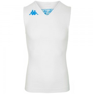 Men Kappa 4 Skin Kombat Nankv Tank Top White | VU5602847