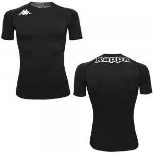 Men Kappa 4 Skin Kombat Zart 2 T-Shirt Black | QP5062783