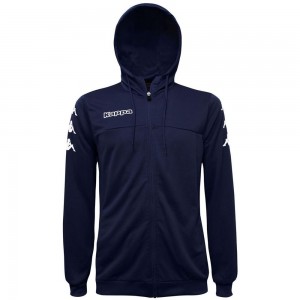 Men Kappa 4 Soccer Bivarov Hoodie Navy | LA7069285