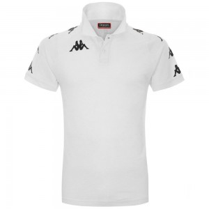 Men Kappa 4 Soccer Caldes Polo Shirt White | FY0426518