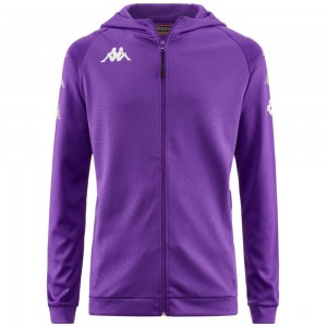 Men Kappa 4 Soccer Tortona Hoodie Purple | CG5283061