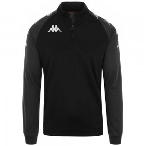 Men Kappa 4 Soccer Trieste Sweater Black | PI8245930