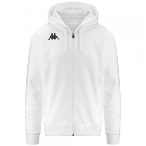 Men Kappa 4 Training Banto Hoodie White | YL8261740