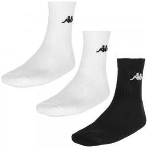 Men Kappa 4 Training Chimido 3pack Socks White | UB8675430