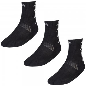 Men Kappa 4 Training Eleno 3pack Socks Black | AE5942803