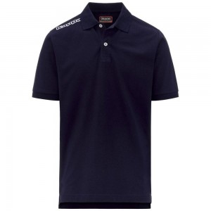 Men Kappa 4 Training Polo Mss Polo Shirt Navy | UH5103278