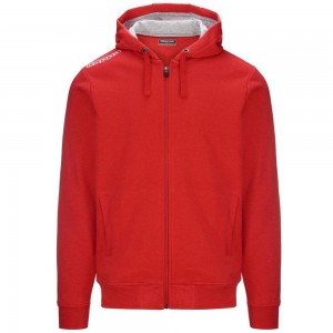 Men Kappa 4 Training Wescor Hoodie Red | DV6874105