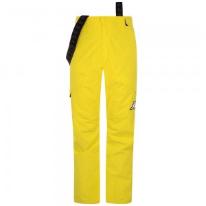 Men Kappa 6 Cento 622 Fz Pants Yellow | QU7524613