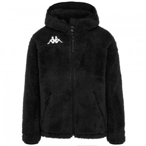 Men Kappa 6 Cento 635s Hoodie Black | JG5798423