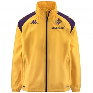 Men Kappa Adverzip Pro 7 Fiorentina Jacket Yellow | DQ2869075