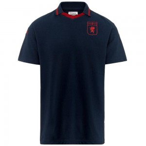 Men Kappa Arelt Genoa T-Shirt Navy | JB9458326