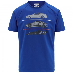 Men Kappa Argla Alpine F1 T-Shirt Blue | RU3765941