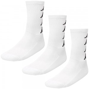 Men Kappa Authentic Amal 3pack Socks White | XW4895271