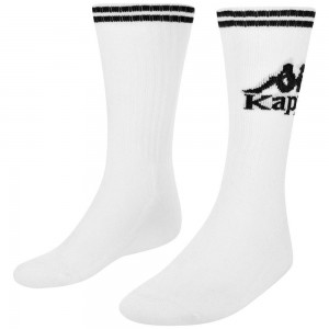 Men Kappa Authentic Aster 1pack Socks White | IS6012978