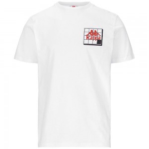 Men Kappa Authentic Broy T-Shirt White | MN7528341