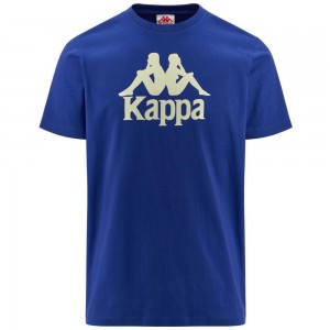 Men Kappa Authentic Estessi T-Shirt Blue | DK7820513