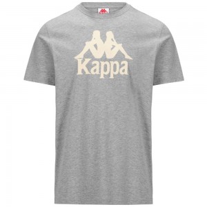 Men Kappa Authentic Estessi T-Shirt Grey | GB4268391