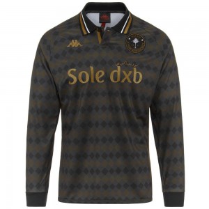 Men Kappa Authentic Forte Sole Dxb Jersey Black | AB8365270