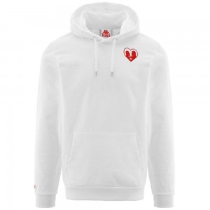 Men Kappa Authentic Lorens Hoodie White | SJ3025946