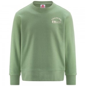 Men Kappa Authentic Snipu Organic Sweater Green | SU8421956