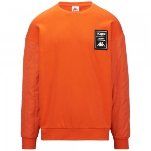 Men Kappa Authentic Tech Marins Sweater Orange | EL7804912