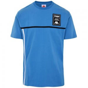 Men Kappa Authentic Tech Zell T-Shirt Blue | RT2537810