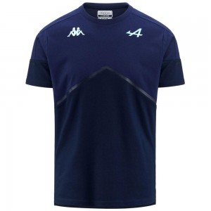 Men Kappa Aybi Alpine F1 T-Shirt Navy | OJ5396841