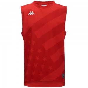 Men Kappa Drideca Us Tank Top Red | VI1487965