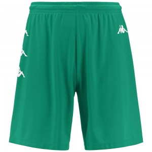 Men Kappa Dutup Shorts Green | VC3287614