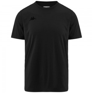 Men Kappa Eocene T-Shirt Black | CJ1895230