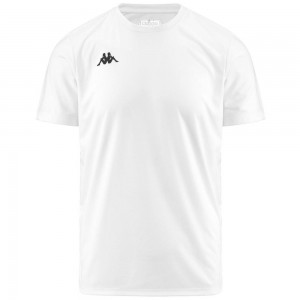 Men Kappa Eocene T-Shirt White | GH7483051