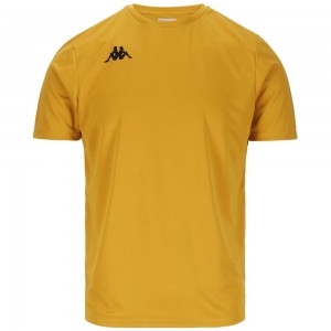 Men Kappa Eocene T-Shirt Yellow | LV1805239