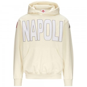 Men Kappa Eroi Hoodie Napoli Hoodie Beige | GM9301675