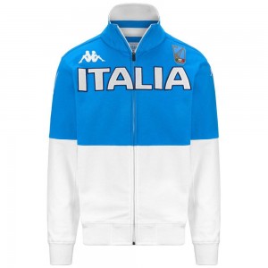 Men Kappa Eroi Jkt Italia Fis Jacket Blue | RU7145932