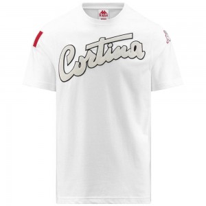 Men Kappa Eroi Tee Cortina T-Shirt White | QW8136079