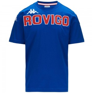 Men Kappa Eroi Tee Rovigo T-Shirt Blue | GZ6923074