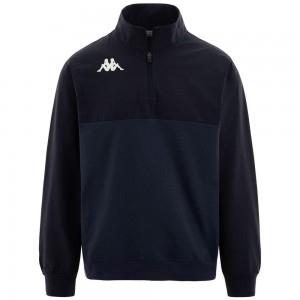 Men Kappa Finner Sweater Navy | VI3492750