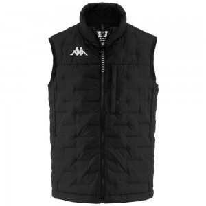 Men Kappa Hyrovest Jacket Black | CV8924753