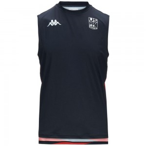 Men Kappa Kombat Drideg Us Tank Top Navy | QR7426035