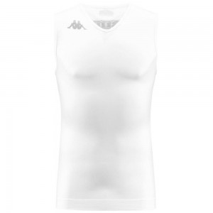 Men Kappa Kombat Skin Bankv Tank Top White | XA8792103