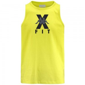 Men Kappa Kombat Wkt Ebolto Tank Top Yellow | WB1290364