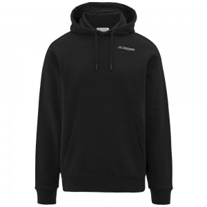 Men Kappa Logo 365 Enzo Hoodie Black | QG6928057