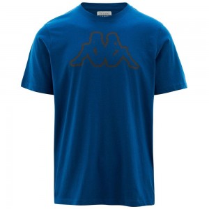 Men Kappa Logo Amberis T-Shirt Blue | EJ1735068