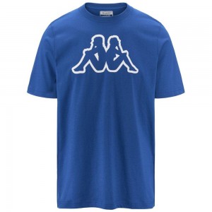 Men Kappa Logo Amberis T-Shirt Blue | QM0179654