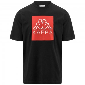 Men Kappa Logo Ediz T-Shirt Black | HW4089365