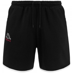 Men Kappa Logo Ele Shorts Black | OU5076412