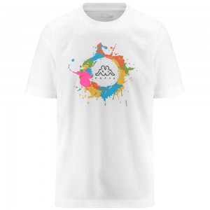 Men Kappa Logo Eremo T-Shirt White | FP5301984